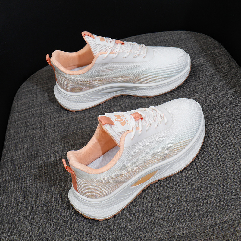 Picture of Autumn women's shoes wholesale student running sneakers women's platform casual shoes Korean version ins trendy breathable flying weave women's shoes