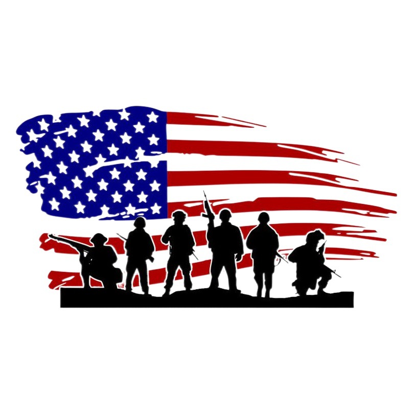 American Warrior Wall Stickers for Bedroom and Living Room Decoration, Available for Wholesale Af5797 Waterproof Indoor Use