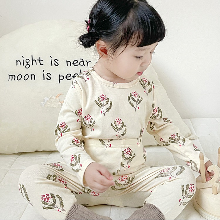 Picture of Children's Pajamas suit Baby's Christmas Home Clothes Class A Boys' Pajamas Girls' Long Sleeve Trousers