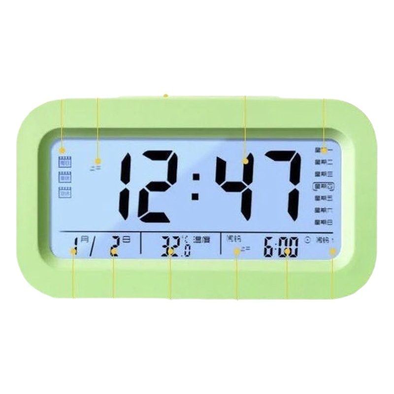 Popular Rechargeable Alarm Clock for Students with Voice Lcd Alarm Clock, Student-Specific Luminous Electronic Clock, Children's Alarm Clock