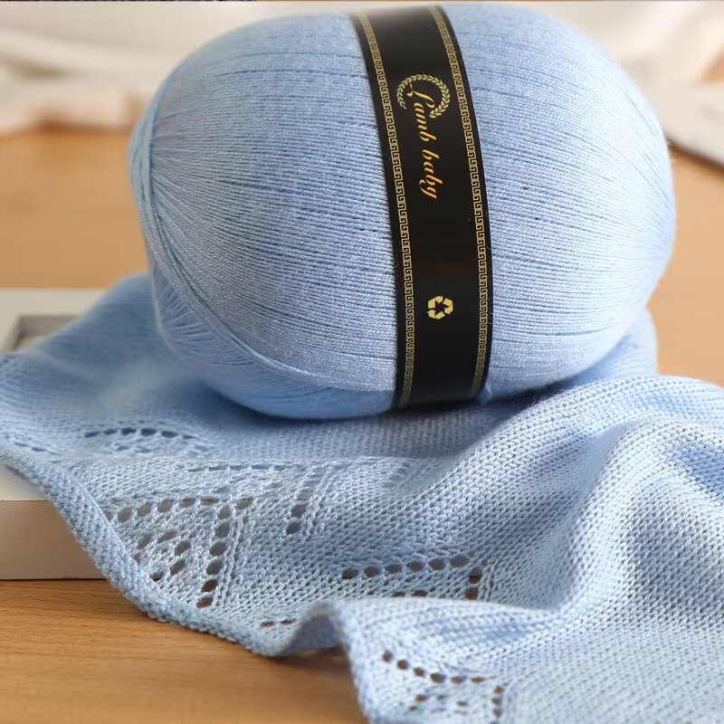 High-end silk cotton spring and summer lace thread pure cotton fine thread hand crochet knitting summer thread non-pilling wool ball