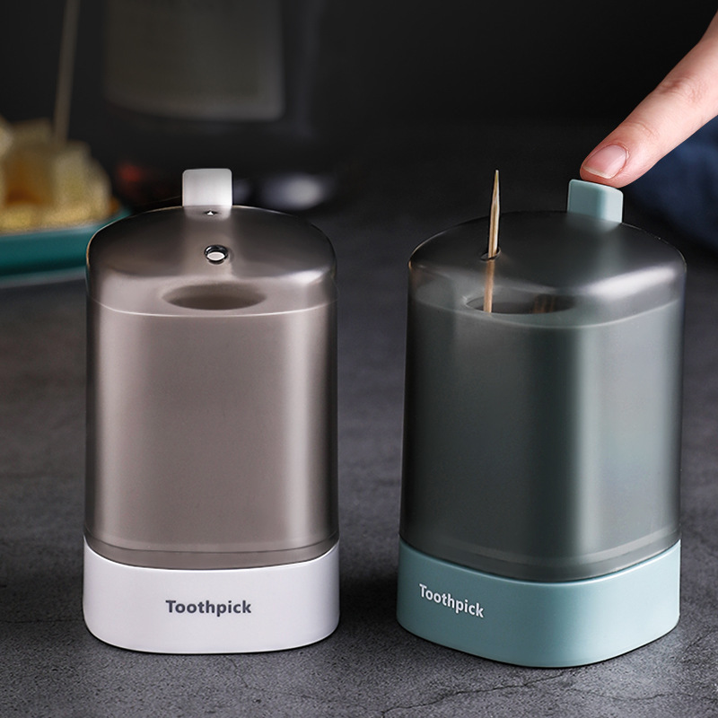 Picture of Press type automatic toothpick container creative automatic pop-up restaurant portable toothpick container dustproof storage toothpick box