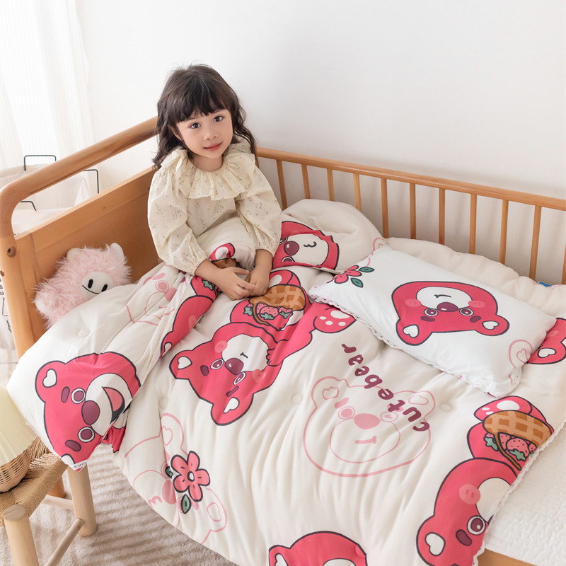 Picture of mikiA Knitted Cotton Soybean Quilt Spring and Autumn Quilt Baby Cotton Children's Quilt Thickened Warm Winter Quilt