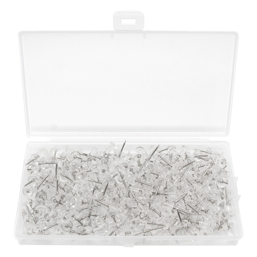 100 pieces/boxed transparent silver I-shaped nails office photo wall picture cork board fixed nails manufacturers wholesale