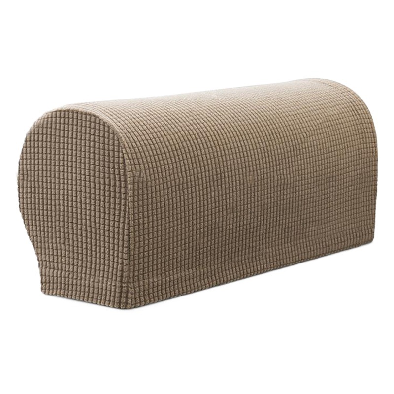 Amazon Plaid Elastic Sofa Armrest Cover Thickened Non-Slip Home Fabric Protective Cover Simple Solid Color Armrest Cover