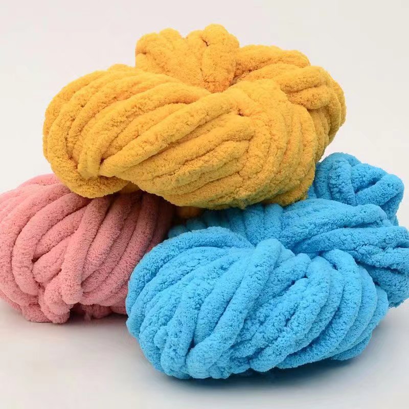 Super thick ice strip thread hand-woven single strand extra thick Iceland wool 2cm large thickness blanket thread factory wholesale