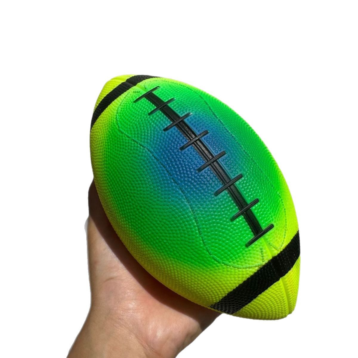 Picture of 22cm Rainbow Rugby 9 inches in Cross-border Test Large Thickened Untasteless American Football Inflatable