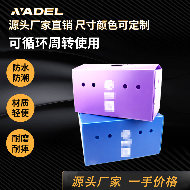 Factory wholesale plastic hollow board box for workshop folding high strength durable PP plastic hollow board turnover box