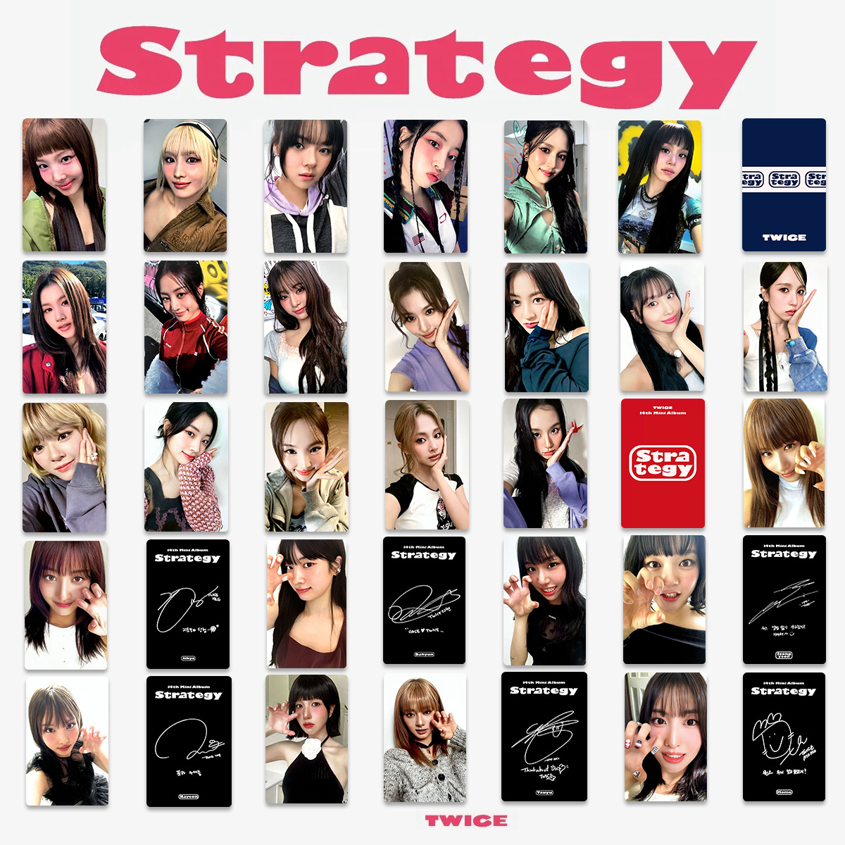 TWICE Mini14 Strategy peripheral random small card Withmuu special small card ONCE album card