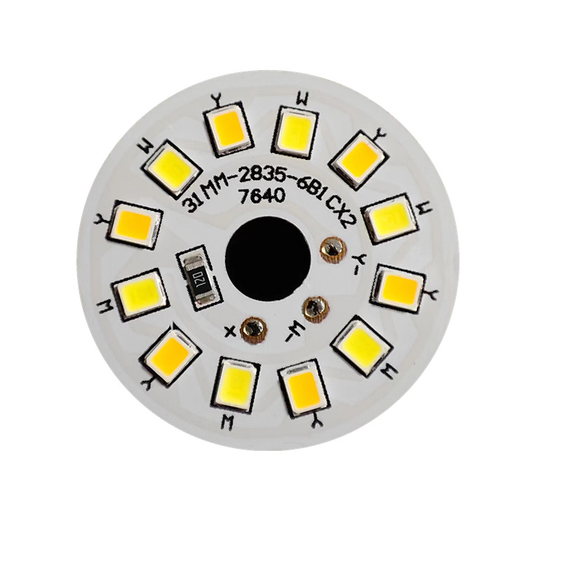 Picture of 5V lamp board beech wood solid wood low pressure lamp Board 5V lamp bead led light source board 3W White warm two-color variable light free drive