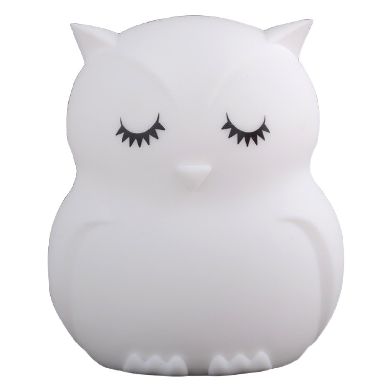 Middle Owl Night Light New Strange Silicone Light Cross-border Gift Creative Atmosphere Light Children's Gift Color-changing Light