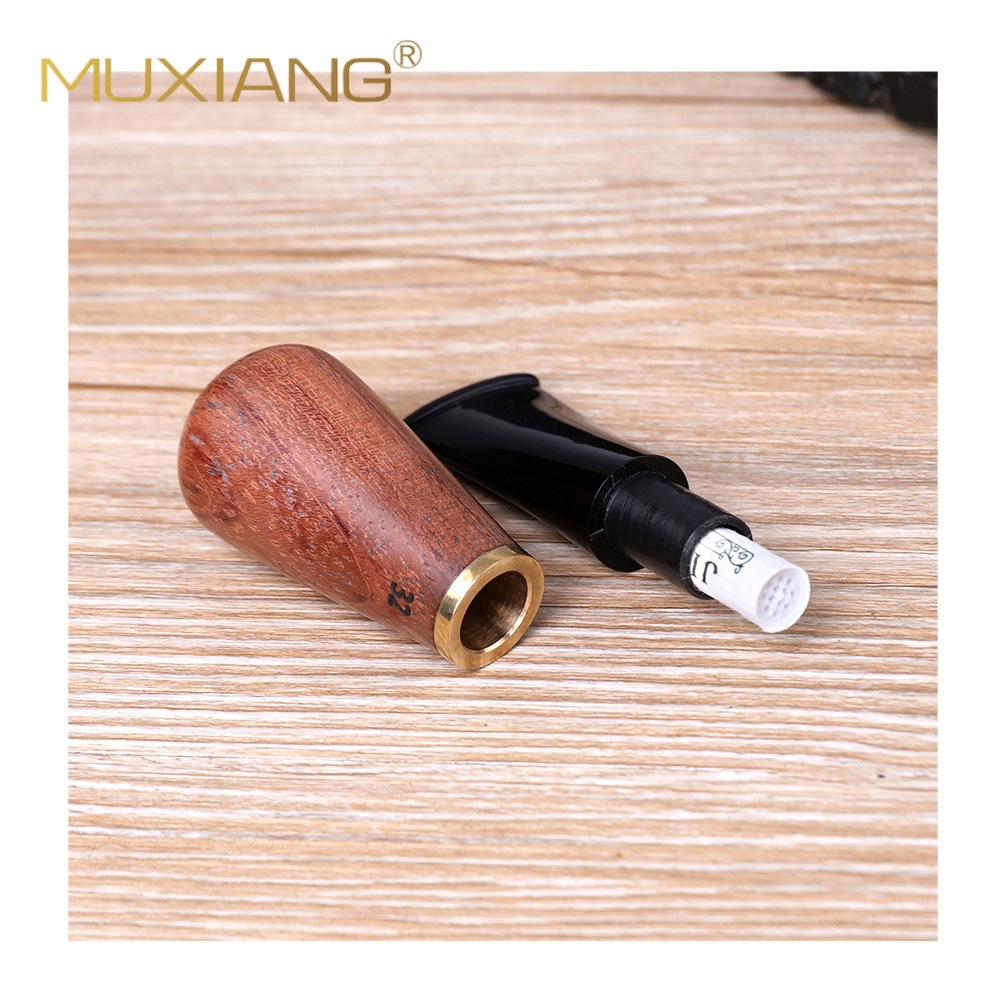 MUXIANG wood cigar cigarette holder accessories cross-border hot selling 30-52 ring rosewood with 9mm activated carbon filter