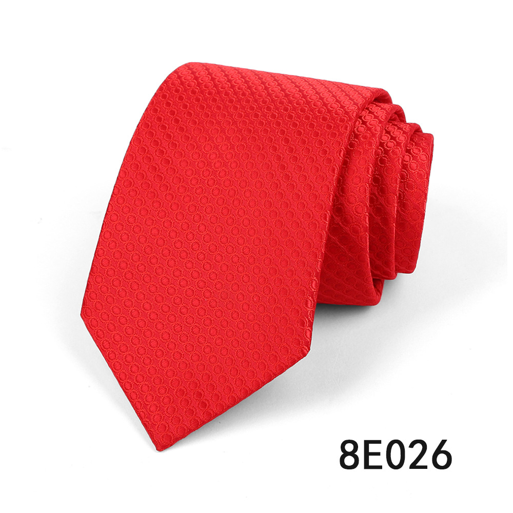 Picture of Men's Tie Business Casual Stripesd Tie 8cm Polyester Jacquard Embroider Print Tie Wholesale Formal Wear