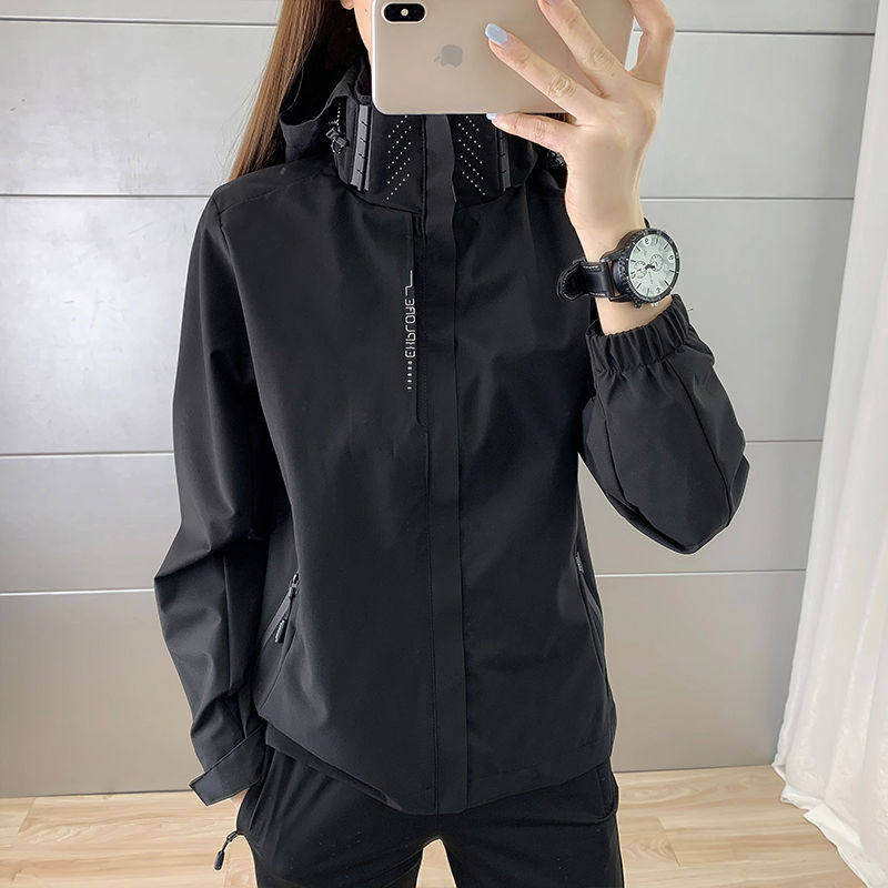 2025 Spring and Autumn New Single Layer Jacket Women's Thin Outdoor Windproof and Rainproof Jacket Printable Logo Mountaineering Jacket