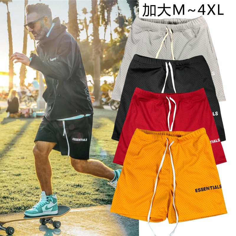 Picture of FOG FCAR OF GOD double-line ESSENTIALS shorts men's mesh fitness quick-drying fashion brand pants