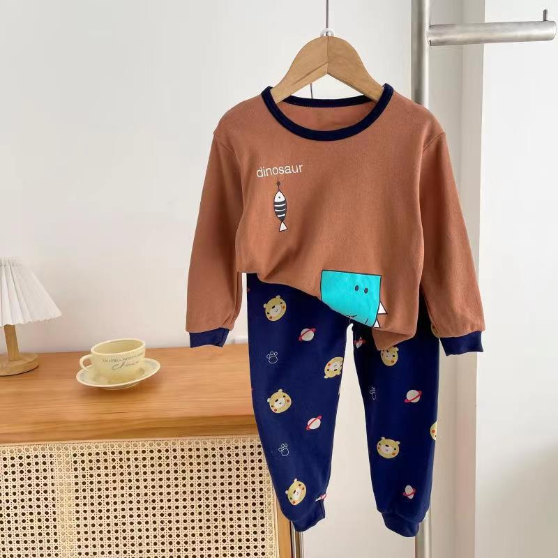 Picture of Children's underwear suit new boys and girls autumn and winter pajamas baby autumn clothes autumn pants home clothes children's clothing wholesale generation