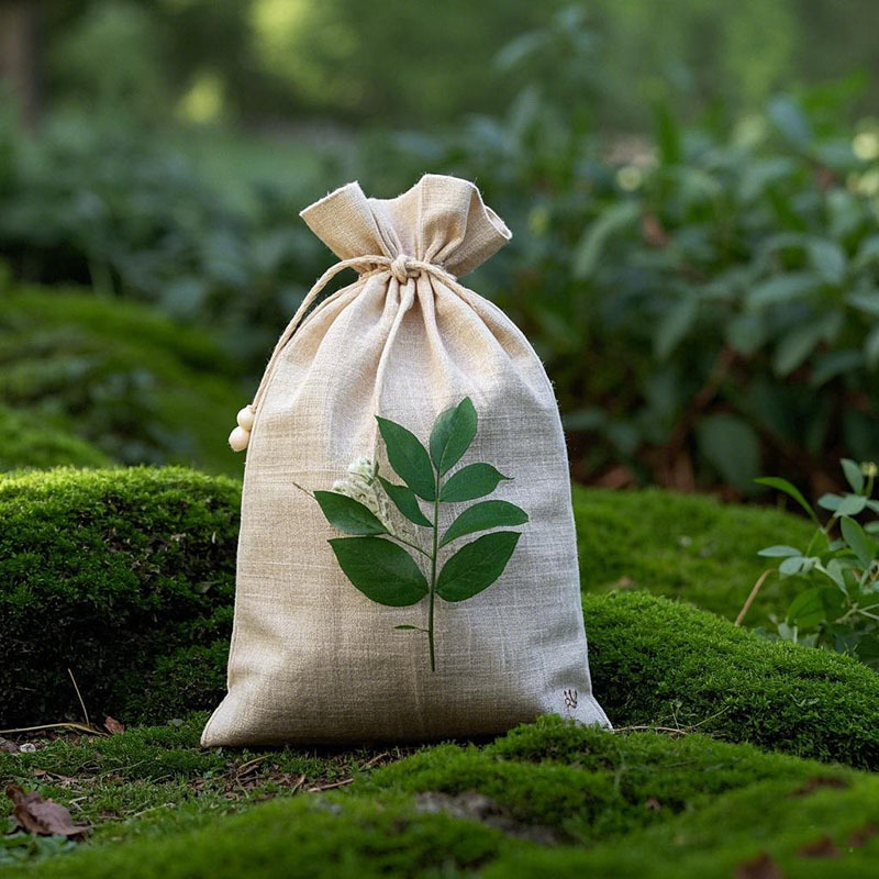 GRS Recycled Organic Cotton Cloth Bundle Pocket Rice Powder Bag Packaging Jewelry Dust-proof Bag Cross-border Storage Small Cloth Bag