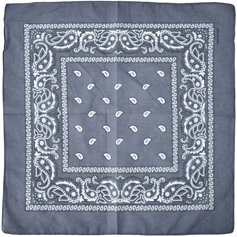 Picture of Factory Wholesale European and American Cashew Flower Square Scarf Outdoor Sports Cycling Hip-Hop Spot Pure Cotton Insect Printed Headscarf