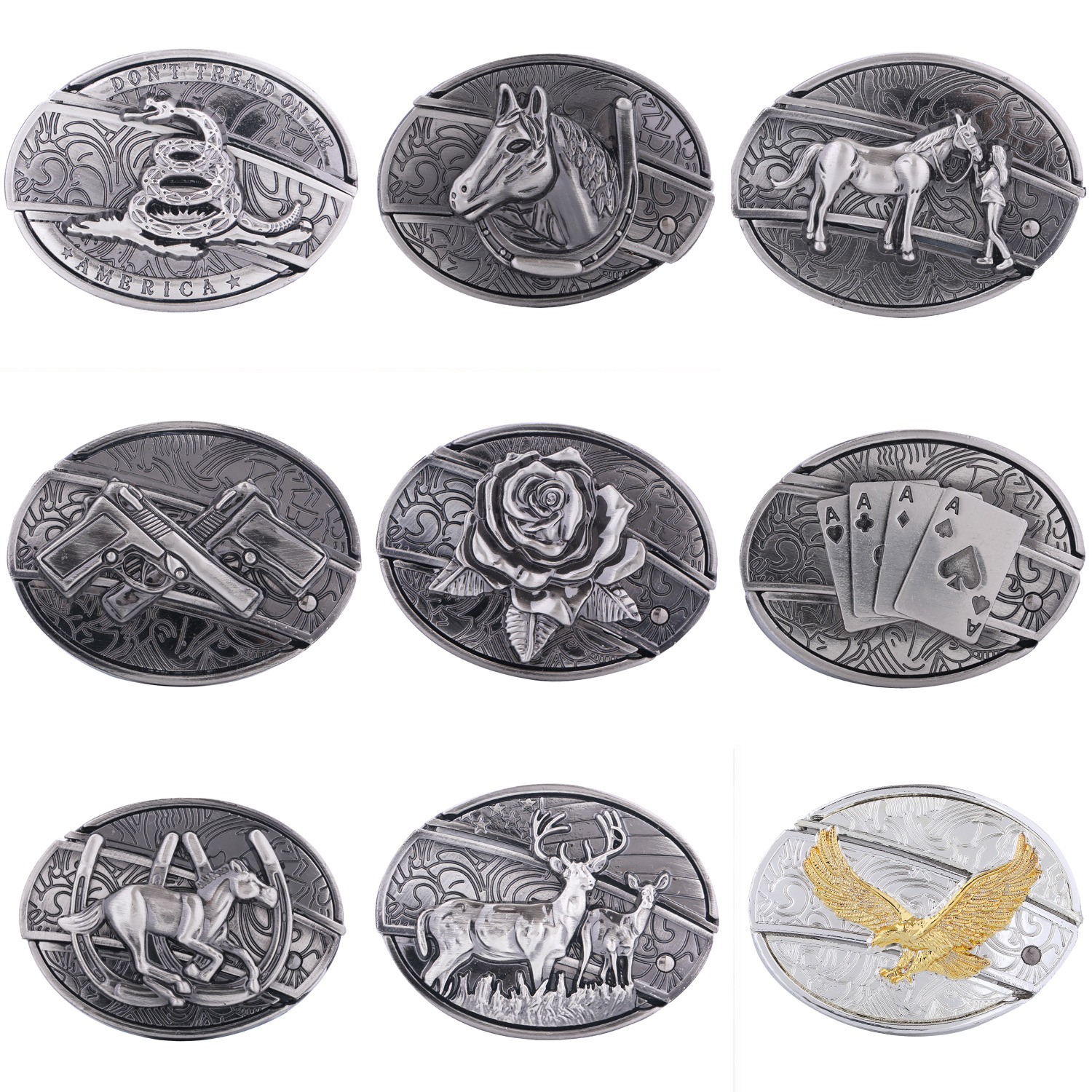 Factory Multifunctional Knife Faucet Belt Buckle Head Animal Knife Buckle Western Denim Hip Hop Retro Buckle Belt Buckle