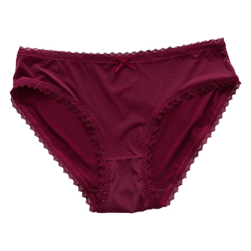Simple Ice Silk Women's Briefs Manufacturer Direct Approval Seamless and Comfortable Ice Silk Low-Waist Girls' Underwear Cotton