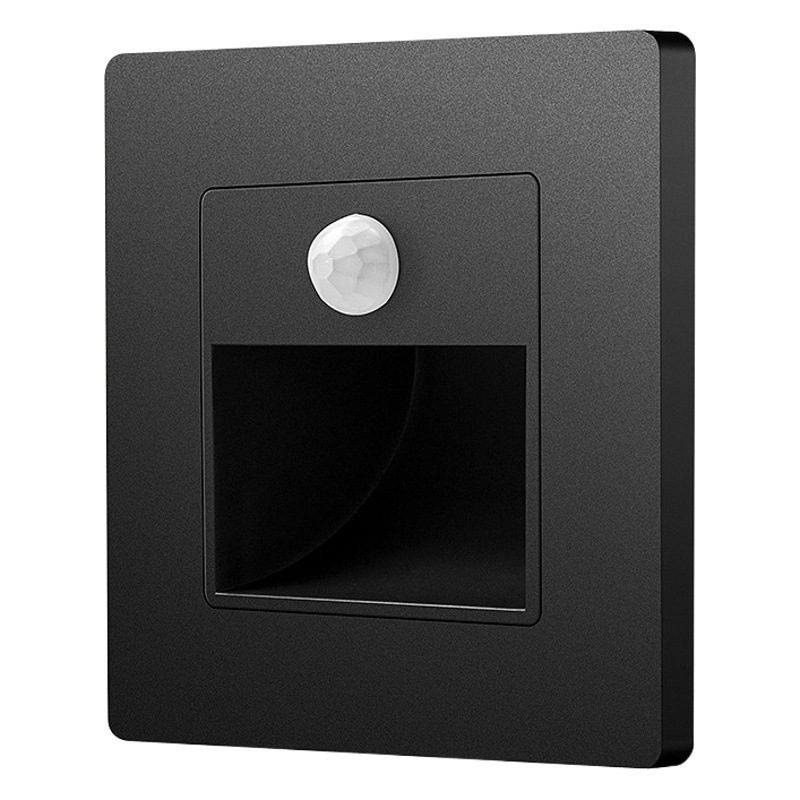 Human body induction type 86 embedded intelligent light sensing foot light LED stair step light step light warm light night light
