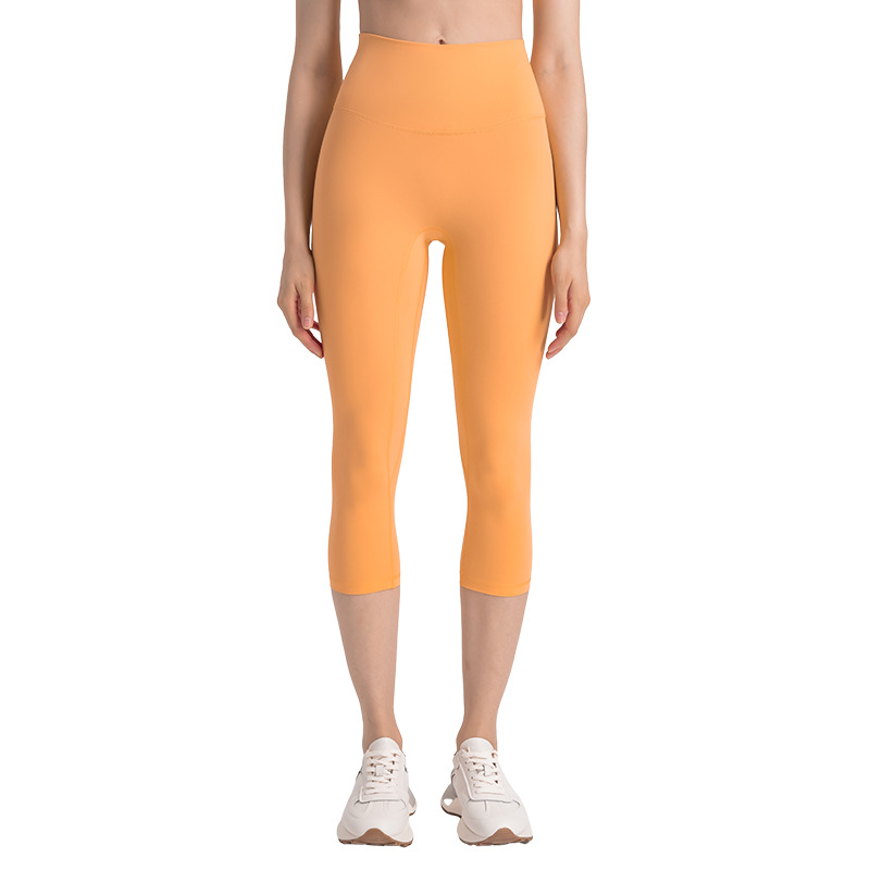 Picture of Spring and summer double-sided sanding naked feeling new no embarrassment line yoga pants running sports fitness cropped pants DL065