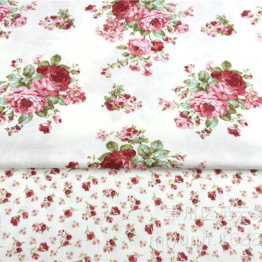 Moonlight mood cotton AB version Korean version of big flower small floral rice white bedding apron dress lining wholesale