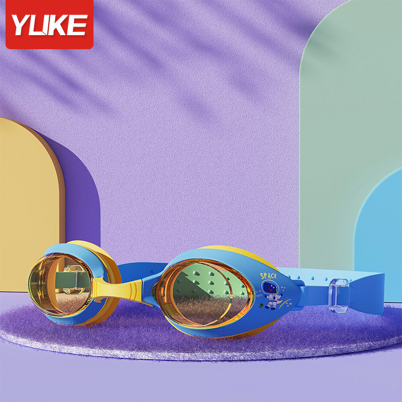 Picture of Children's Goggles Waterproof Anti-Fog HD Boys and Girls Cartoon Professional Swimming Glasses Diving Goggles Swimming Cap suit