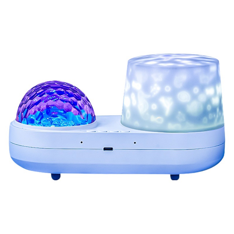 Cross-Border Starry Sky Lamp Children's Bedroom Romantic Atmosphere Lamp Dreamy Bedside Night Light Double-Layer Water Pattern Ocean Projection Lamp