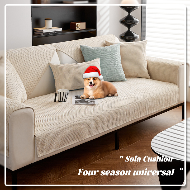 Cross-Border Sofa Cushions for All Seasons, Non-Slip Cushions, Waterproof Urine Barrier, Pet Non-Stick Wool Sofa Cover Cloth