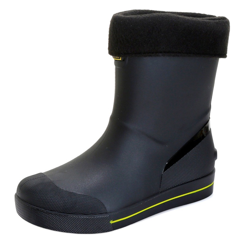Fashion rain boots men's mid-calf non-slip waterproof shoes flat outdoor fishing water boots warm short rubber shoes men wholesale