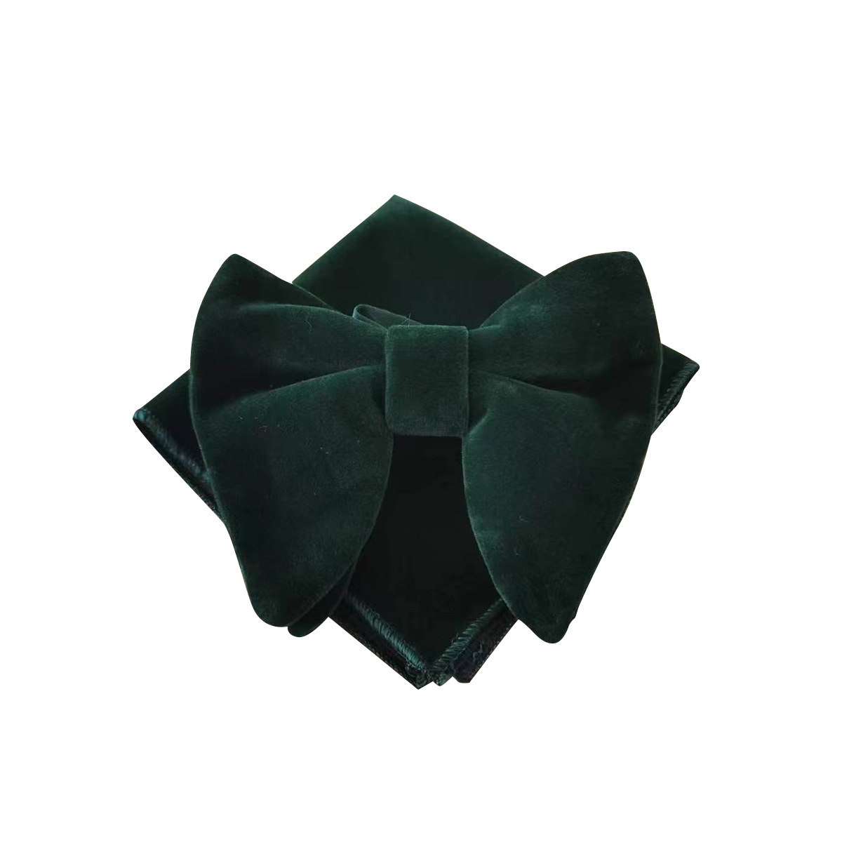 Picture of AliExpress EBAY WISH Multicolor Bow Tie Velvet Bow Performance Solid Color Gentleman Bow Tie Handkerchief