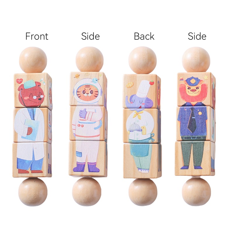 Picture of Children's Educational Rotating Animal Shape Matching Toy Baby's Grasping Bite Rattle Toy Creative Turnaround