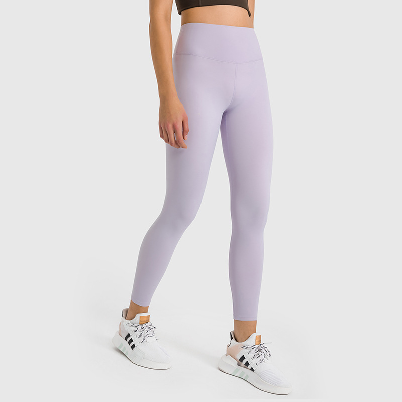 Picture of Dianqian New Tight Simple Cloud Sense Pants Stretch High Waist Nine-point Yoga Peach Hip Fitness Pants for Women DL186