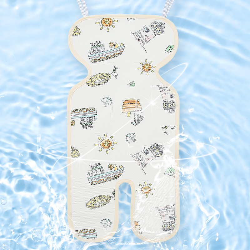 Picture of Baby carriage mat safety seat cool mat summer universal ice silk walking baby artifact baby dining chair cart mat