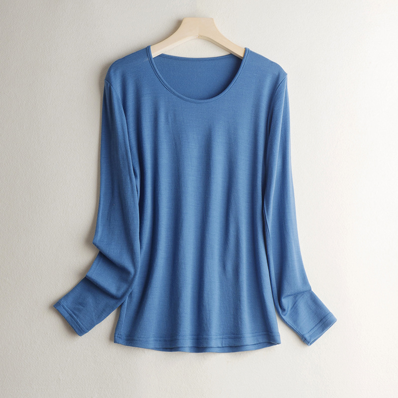 Picture of Ultra-Fine Pure Wool Bottoming Top Spring & Fall New Pure Color Simple Warm Wool Inner Layer Comfortable Bottoming Autumn Coat for Women