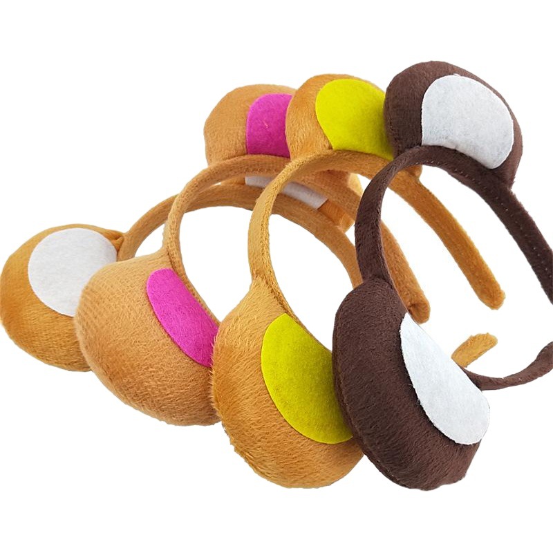 Halloween cross-border explosions supply small monkey ears hairband children's performance props wholesale cartoon animal headdress