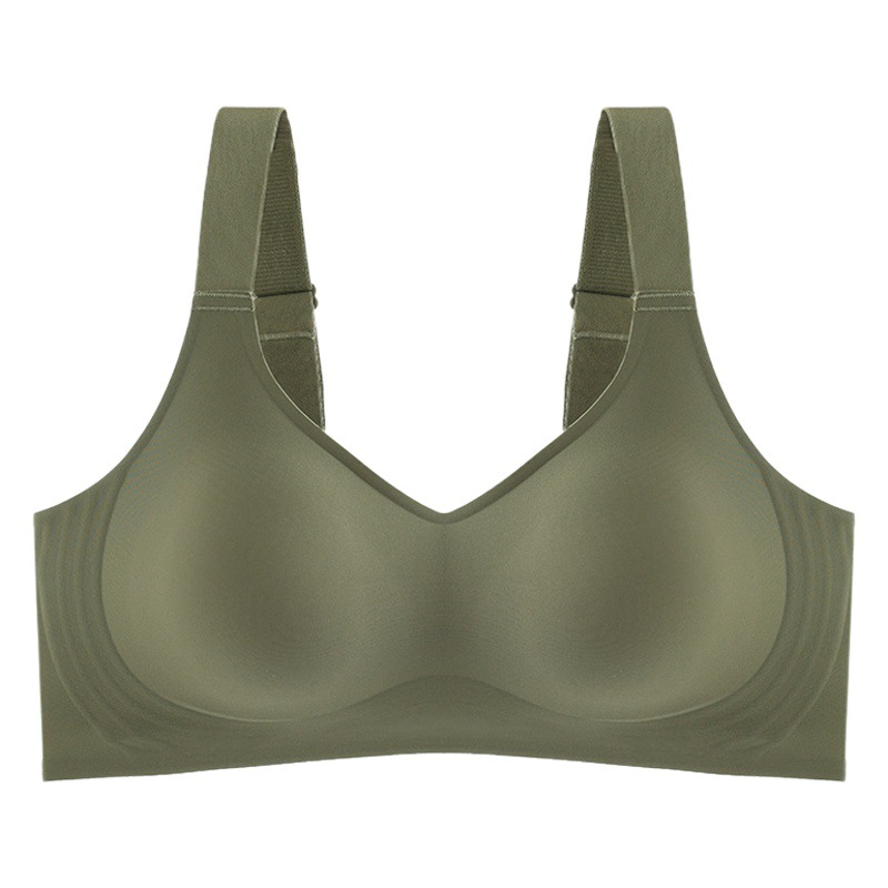 Soft Support Gather Underwear Women's Traceless One-piece Adjustable Thin Bra without Steel Ring