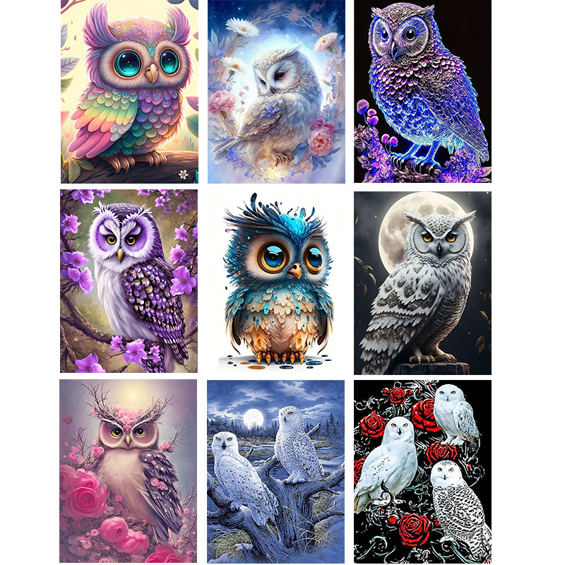 5d full diamond diy animal landscape diamond painting foreign trade cross-border diamond embroidered full diamond rubik's cube round diamond craft decorative painting