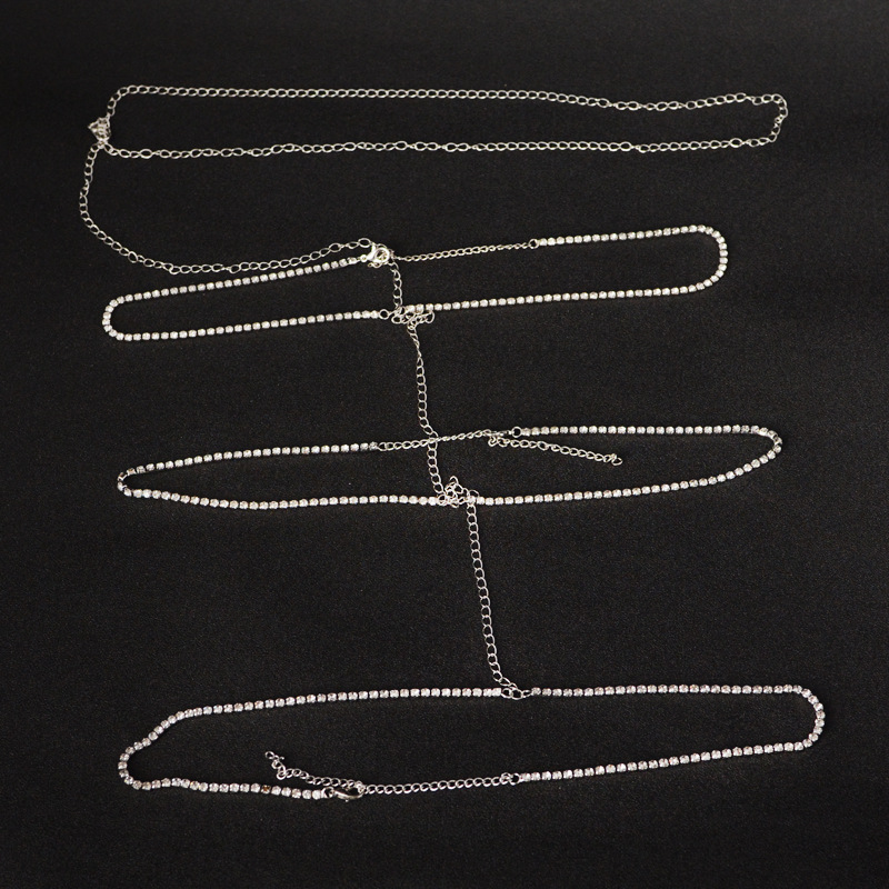 Picture of European and American cross-border jewelry multi-layer claw chain sexy thigh chain ebay hot sale rhinestone thigh chain anklet