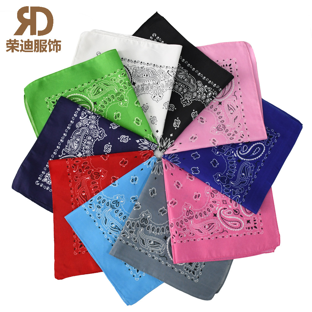 Picture of American West Coast Magic Hip Hop Riding Turban Hip Hip Hip Hop bandana Double Cashew Double Worm Square Scarf Wholesale