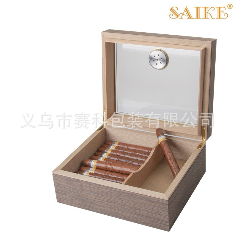 Spot Wholesale Heightened Wooden Cigar Insulation Storage Box Collection Moisturizing Box Cedar Wood Wooden Cigar Box