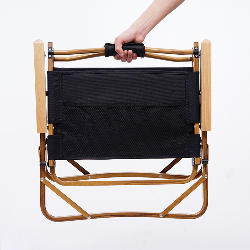 Picture of Camping Folding Chair Portable Outdoor Aluminum Alloy Wood Grain Seat Camping Equipment Kermit Chair Fishing Stool