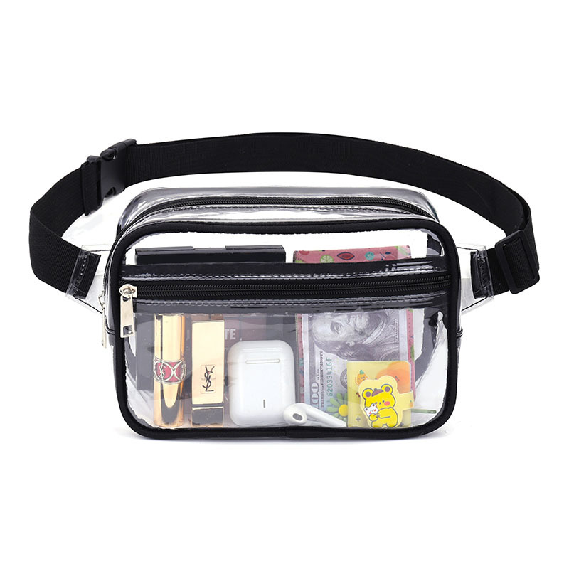 Picture of Cross-border new pvc transparent waist bag outdoor sports waterproof storage crossbody chest bag visual portable sports waist bag