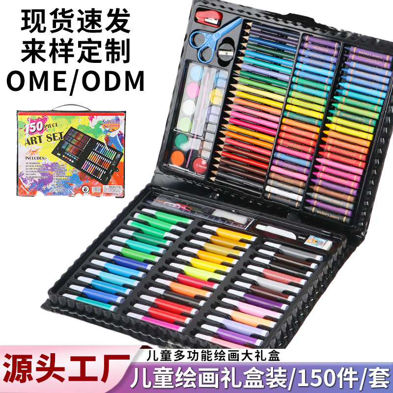 150 Pcs Brush suit Painting Color Pen Children Art DIY Graffiti Crayon Stationery Gift Watercolor Pen Wholesale