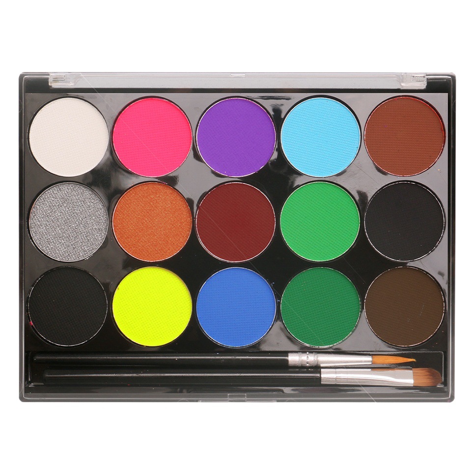 Cross-border water-soluble face color 15 color body painting pigment model face color Halloween face makeup water-based face color