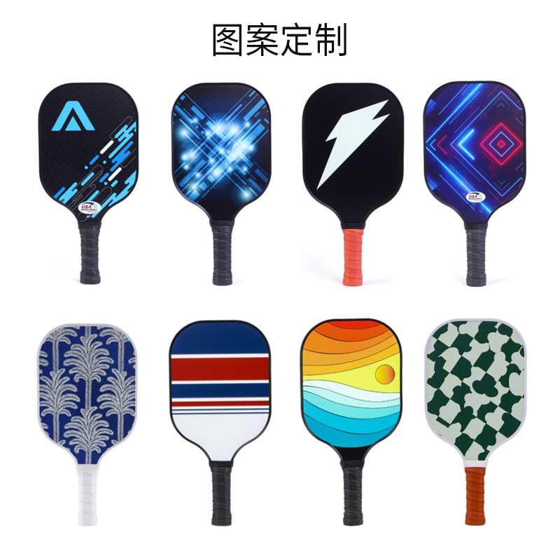 Picture of Factory custom pick racket pickleball hole glass carbon fiber racket pick ball beach racket suit