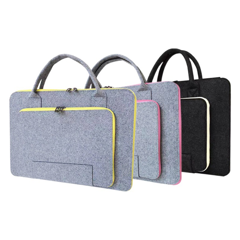 Wholesale felt computer bag laptop handbag liner bag business portable felt computer bag manufacturer