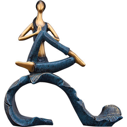 Picture of Cute styling Yoga Girl Fitness window miniature scene ornaments desktop ins girl room decoration wholesale