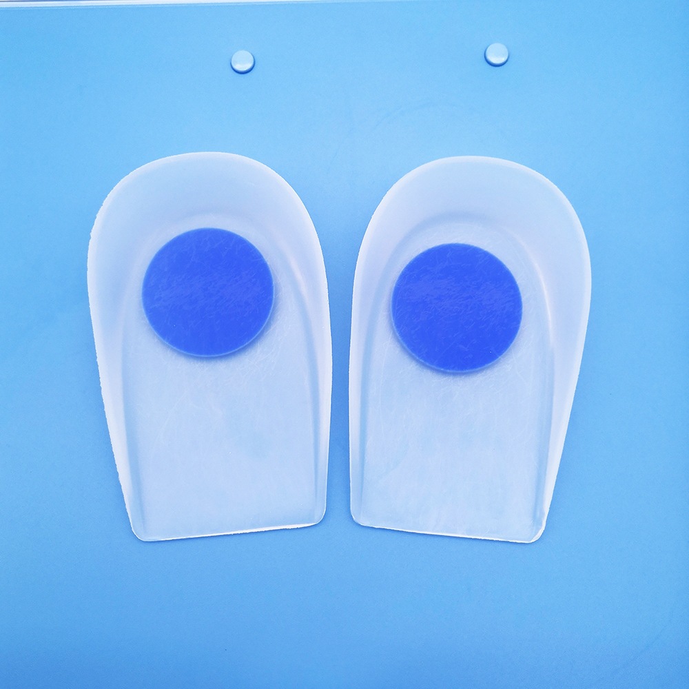 Two-Color Silicone Heel Pad, Comfortable, Transparent, Deodorant, Sports Shock-Absorbing Inner Heightening Insole, U-Shaped Heel Pad, Heightening Pad